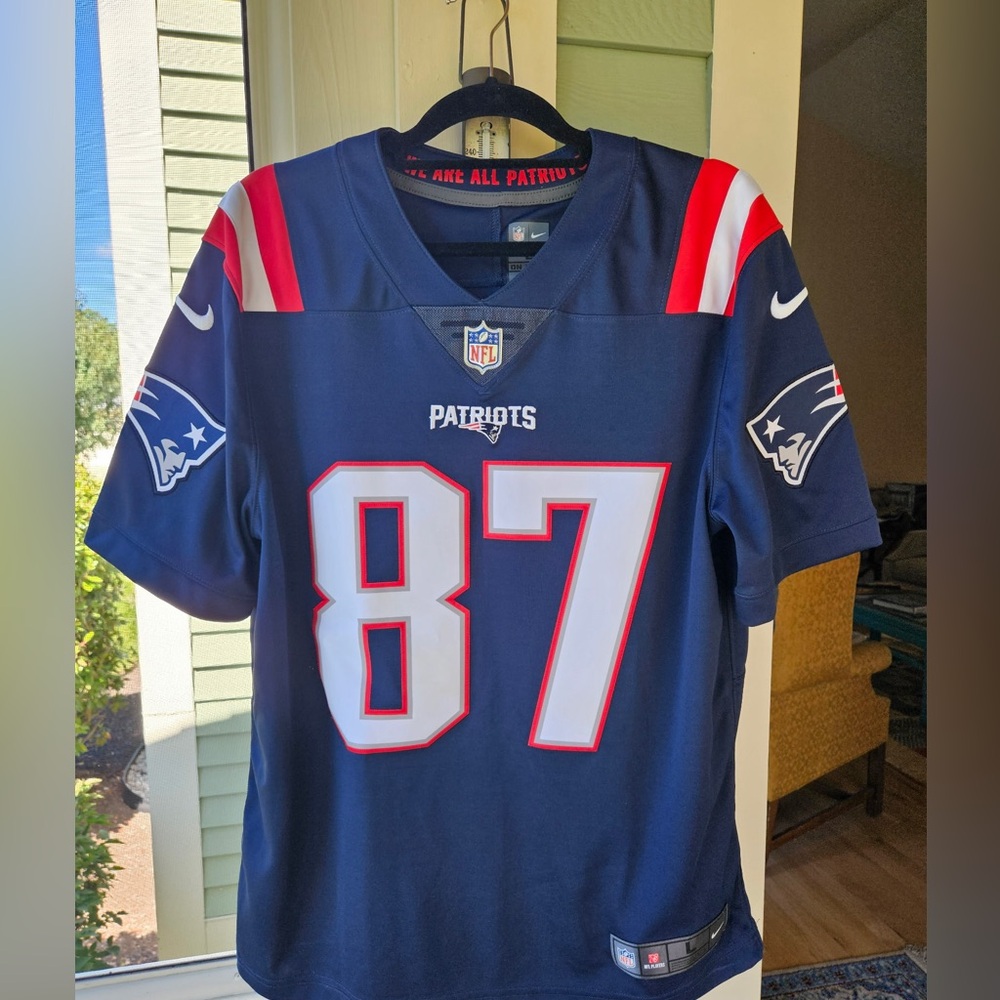 Rob Gronkowski New England Patriots Stitched Nike Dri-Fit Jersey-Size Men Large - Picture 2 of 10